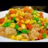 056 Stir-fried shrimps with Corn👍