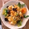 054 Stir-fried mixed vegetables with shrimps
