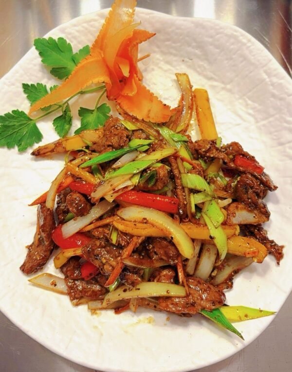 黑椒牛肉 (2) 048 Sautéed beef with black pepper