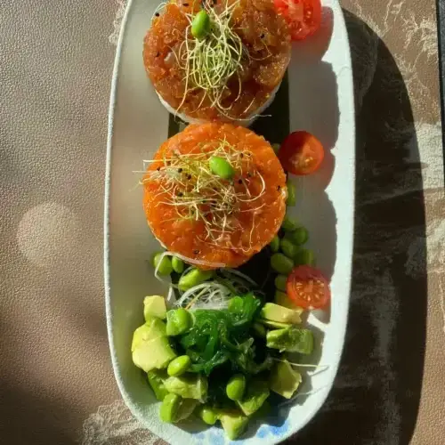 TC6 Lachs & Tuna Tartar mix mit Sushi Reis
