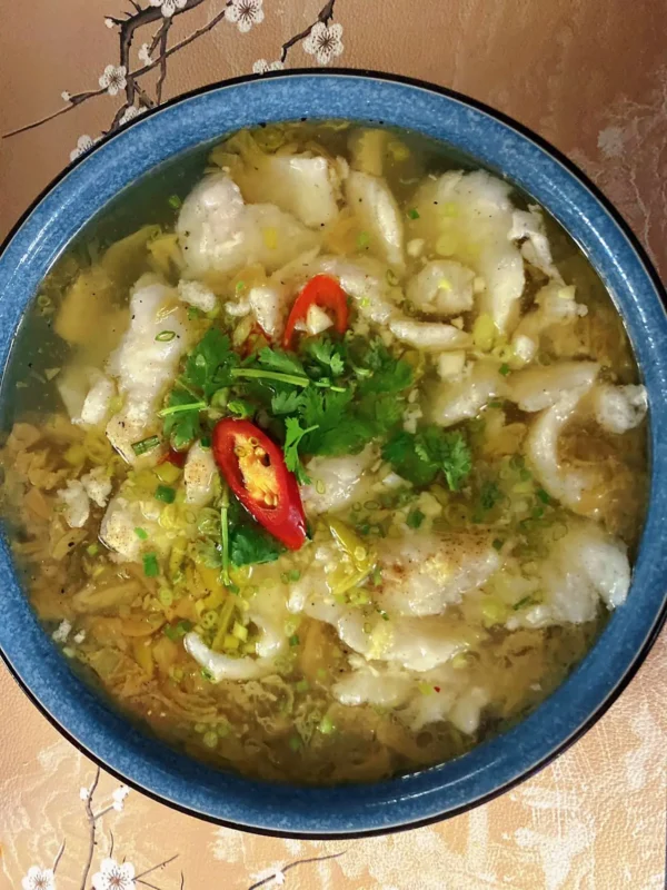 Fisch mit Szechuan Sauerkraut